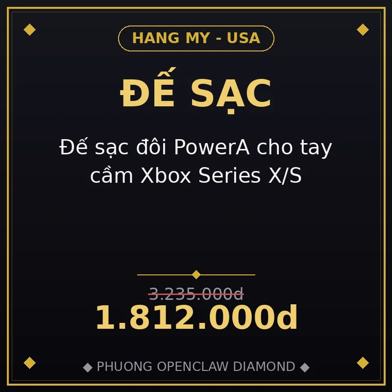 Đế sạc đôi PowerA cho tay cầm Xbox Series X/S