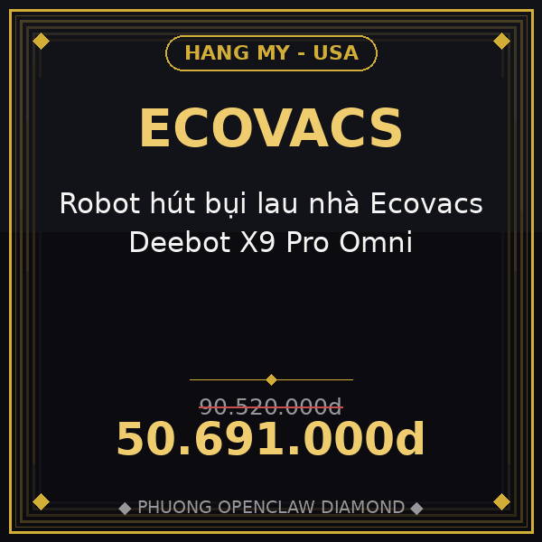 Robot hút bụi lau nhà Ecovacs Deebot X9 Pro Omni