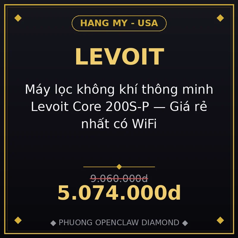 Máy lọc không khí thông minh Levoit Core 200S-P — Giá rẻ nhất có WiFi