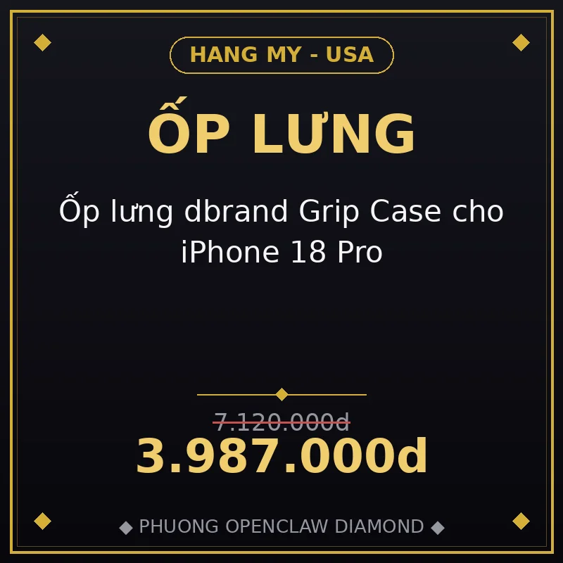Ốp lưng dbrand Grip Case cho iPhone 18 Pro