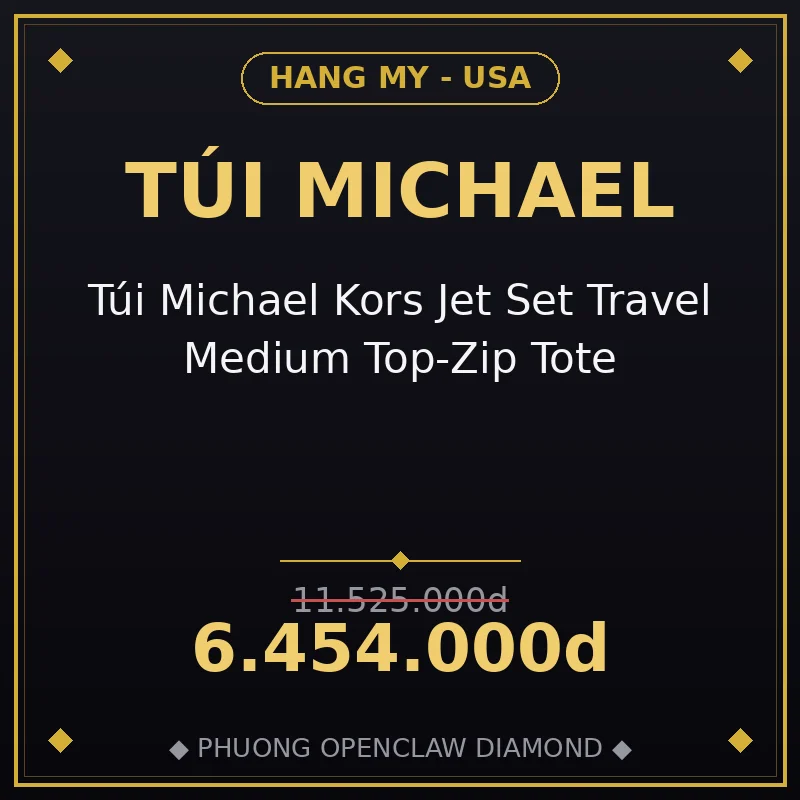 Túi Michael Kors Jet Set Travel Medium Top-Zip Tote