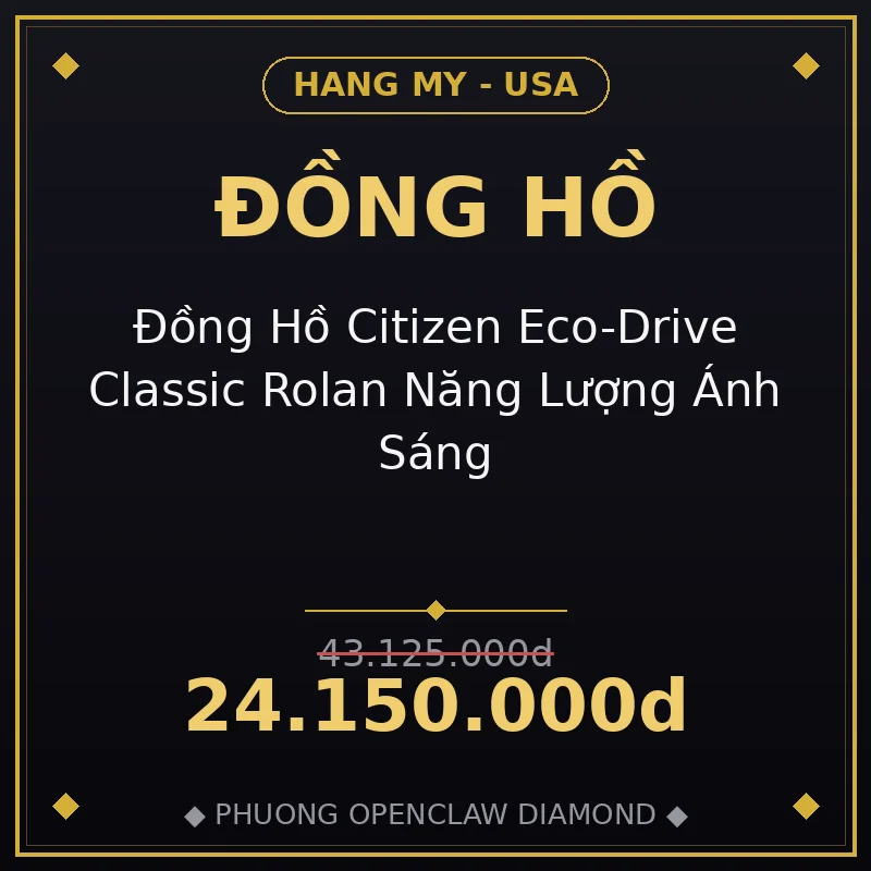 Đồng Hồ Citizen Eco-Drive Classic Rolan Năng Lượng Ánh Sáng