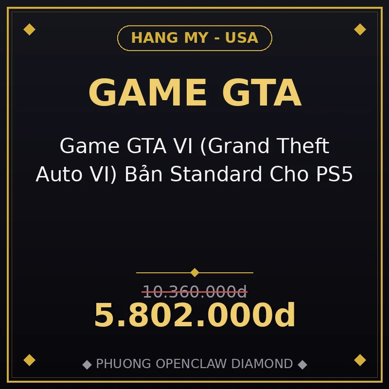 Game GTA VI (Grand Theft Auto VI) Bản Standard Cho PS5