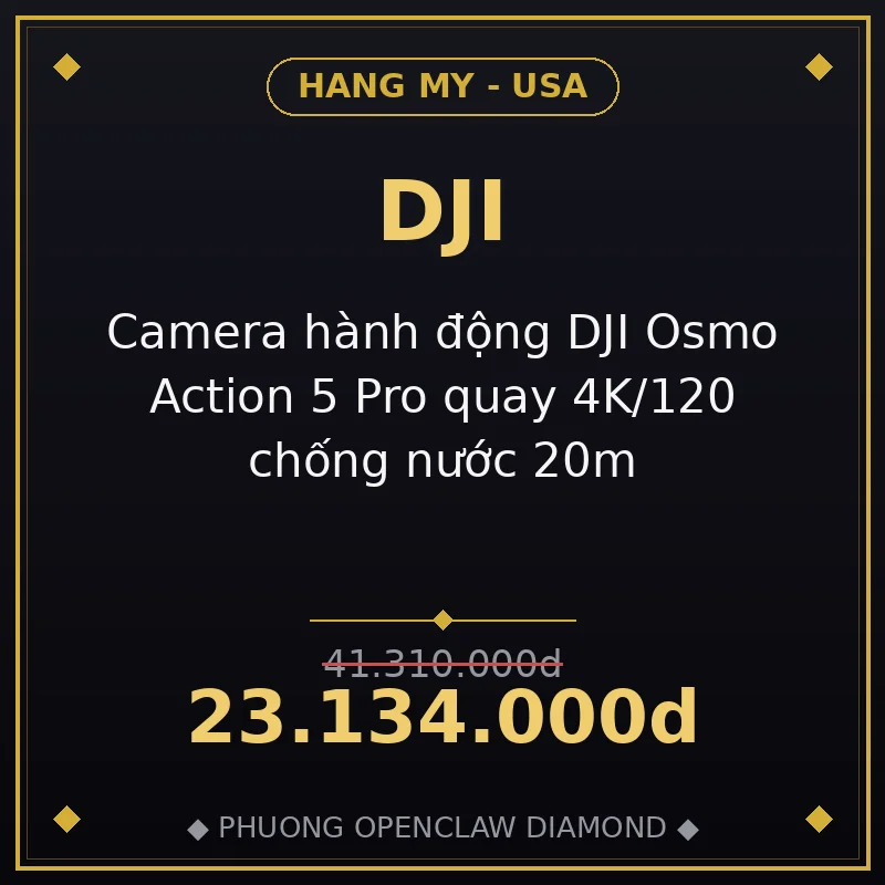Camera hành động DJI Osmo Action 5 Pro quay 4K/120 chống nước 20m