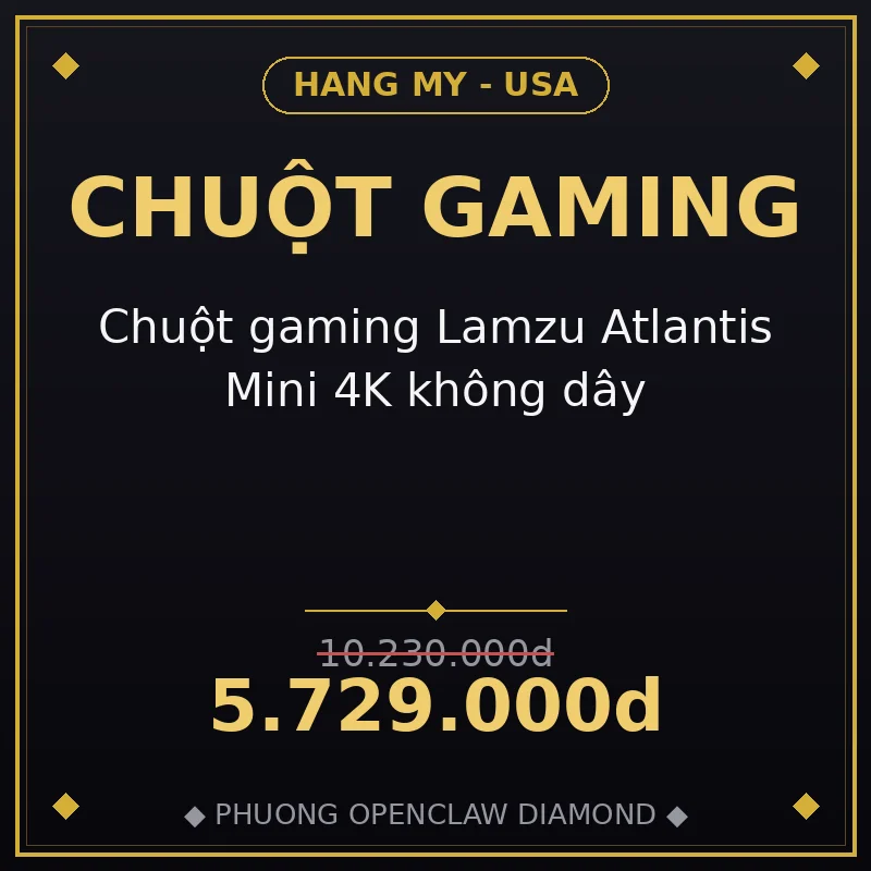 Chuột gaming Lamzu Atlantis Mini 4K không dây