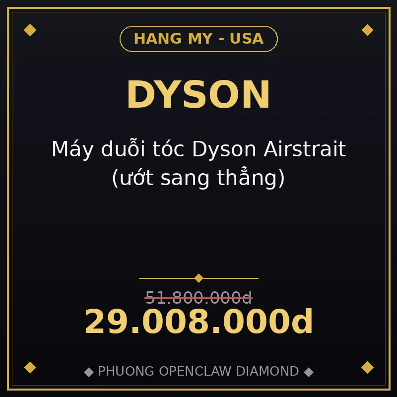Máy duỗi tóc Dyson Airstrait (ướt sang thẳng)