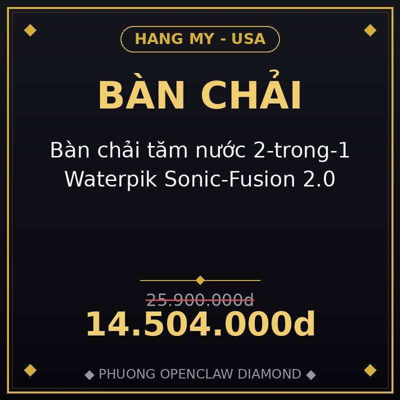 Bàn chải tăm nước 2-trong-1 Waterpik Sonic-Fusion 2.0