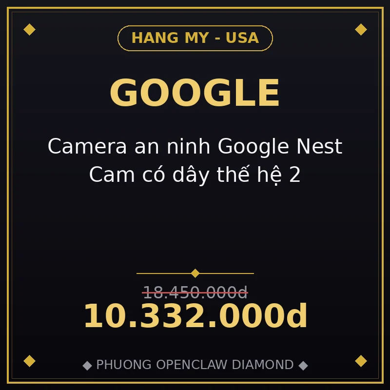 Camera an ninh Google Nest Cam có dây thế hệ 2