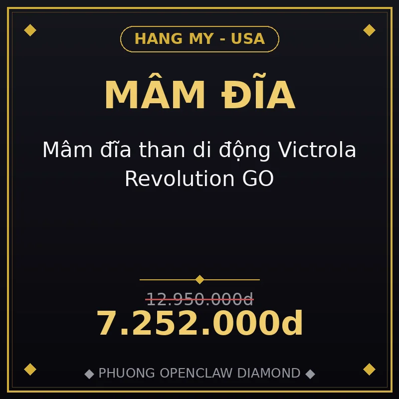 Mâm đĩa than di động Victrola Revolution GO