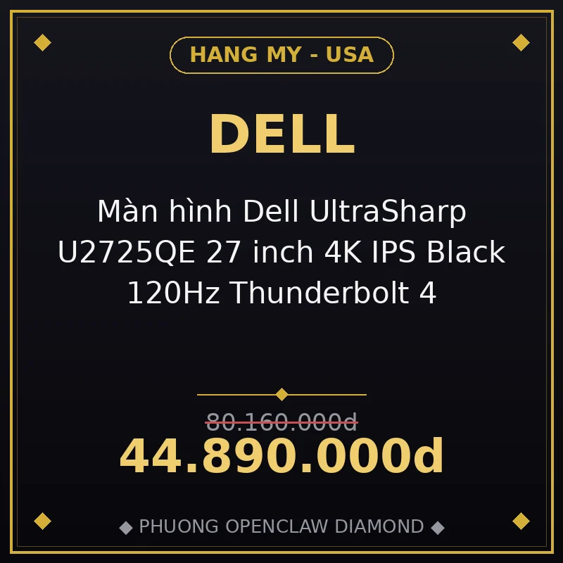 Màn hình Dell UltraSharp U2725QE 27 inch 4K IPS Black 120Hz Thunderbolt 4