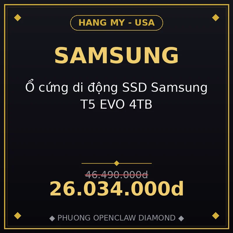 Ổ cứng di động SSD Samsung T5 EVO 4TB