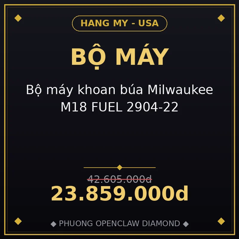 Bộ máy khoan búa Milwaukee M18 FUEL 2904-22