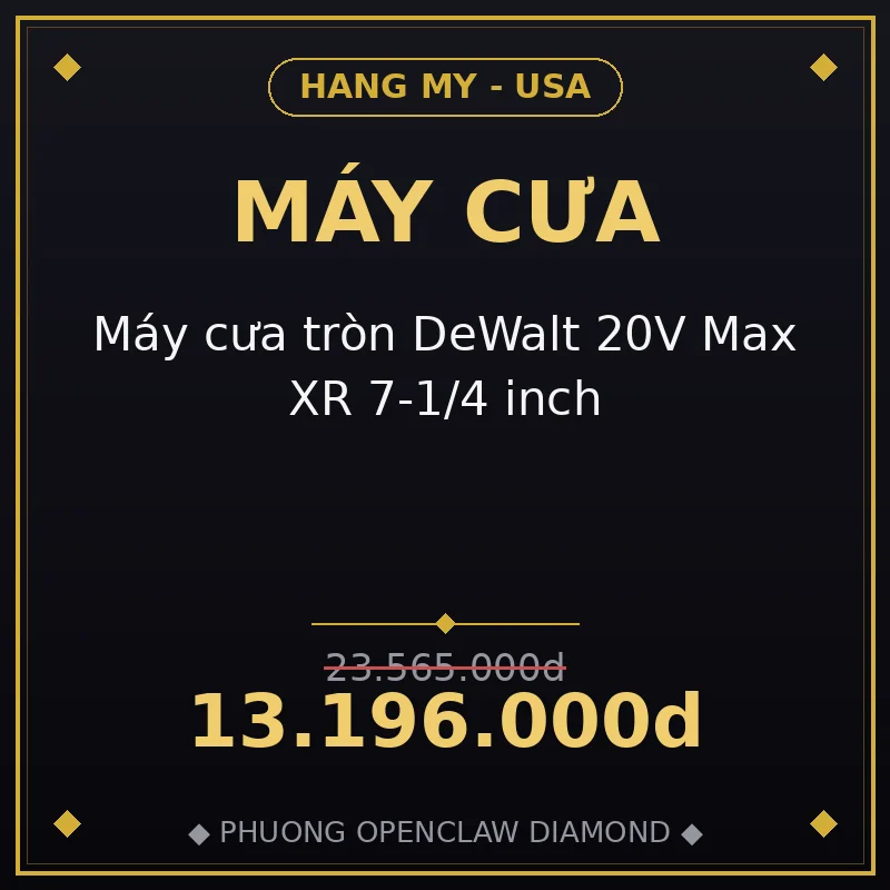 Máy cưa tròn DeWalt 20V Max XR 7-1/4 inch