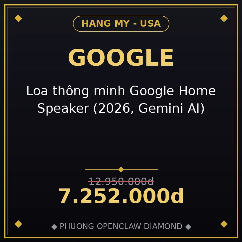 Loa thông minh Google Home Speaker (2026, Gemini AI)