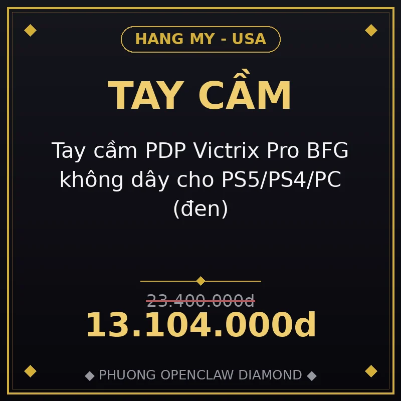 Tay cầm PDP Victrix Pro BFG không dây cho PS5/PS4/PC (đen)