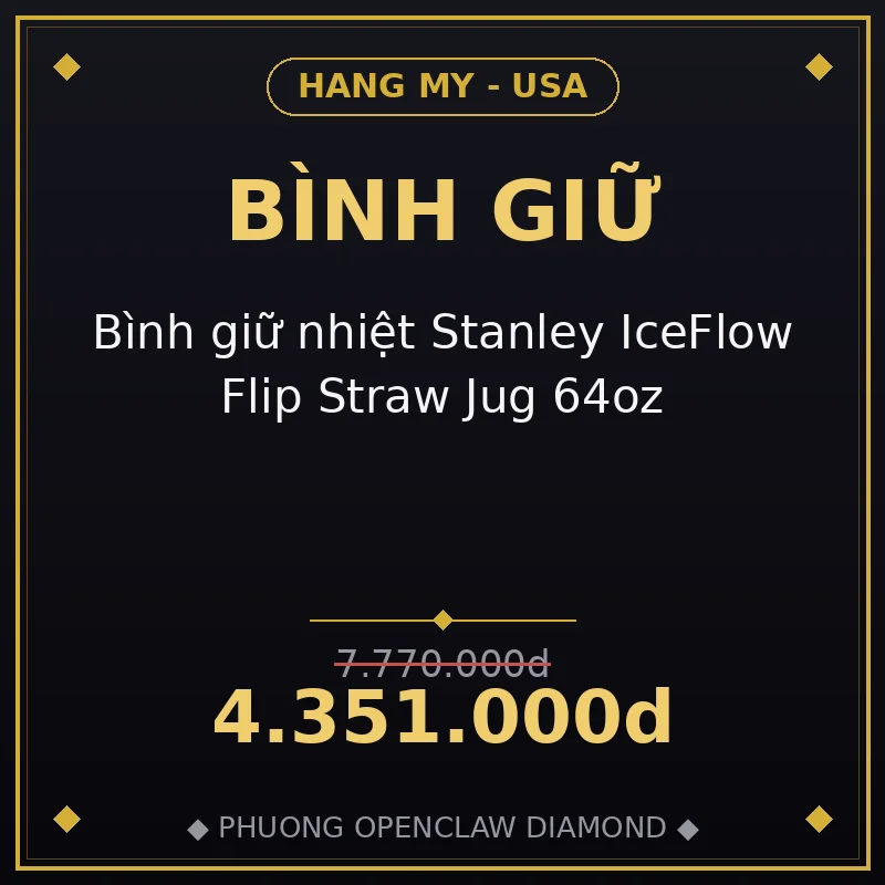 Bình giữ nhiệt Stanley IceFlow Flip Straw Jug 64oz