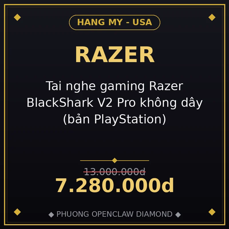 Tai nghe gaming Razer BlackShark V2 Pro không dây (bản PlayStation)