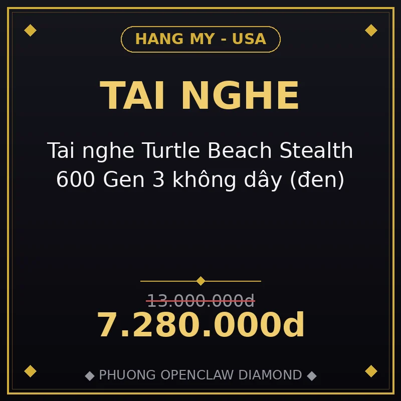 Tai nghe Turtle Beach Stealth 600 Gen 3 không dây (đen)