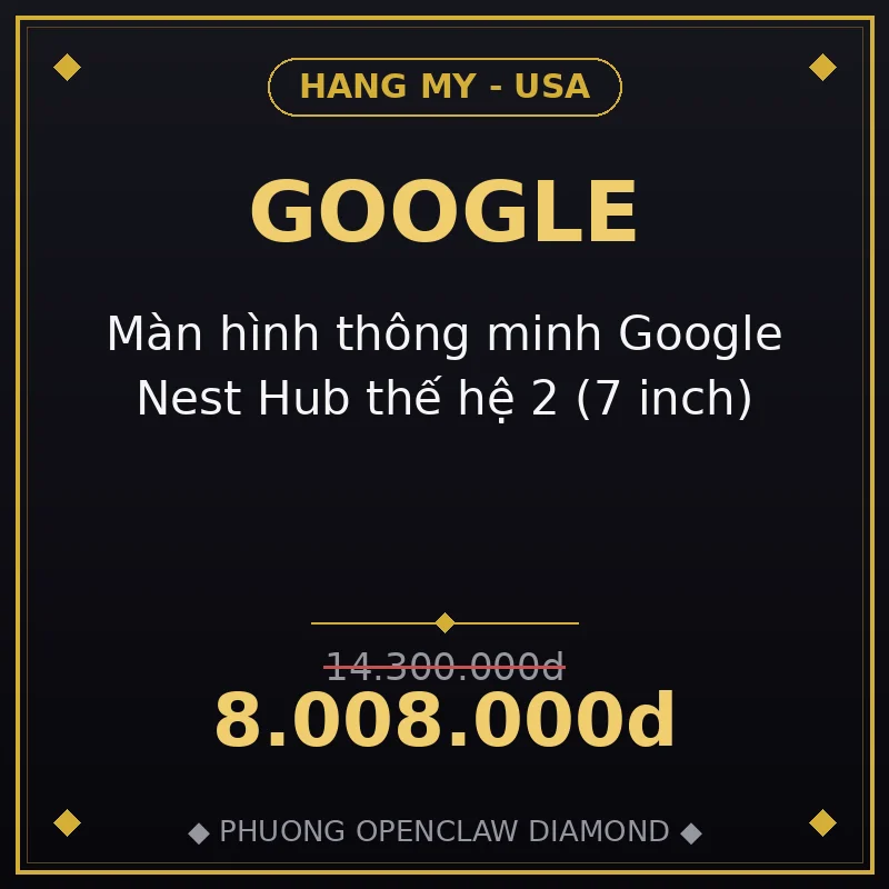 Màn hình thông minh Google Nest Hub thế hệ 2 (7 inch)