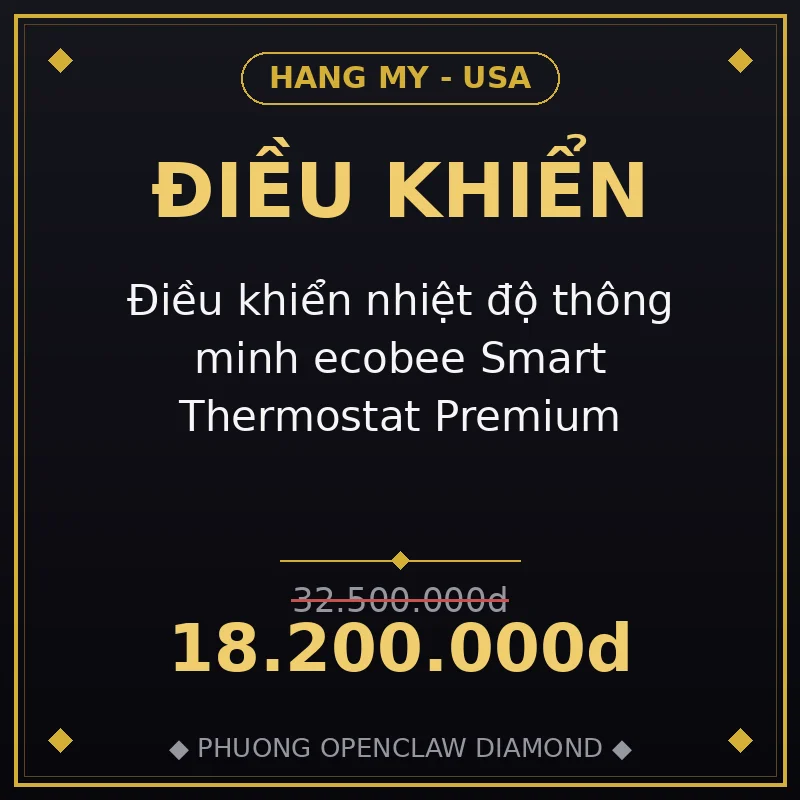 Điều khiển nhiệt độ thông minh ecobee Smart Thermostat Premium