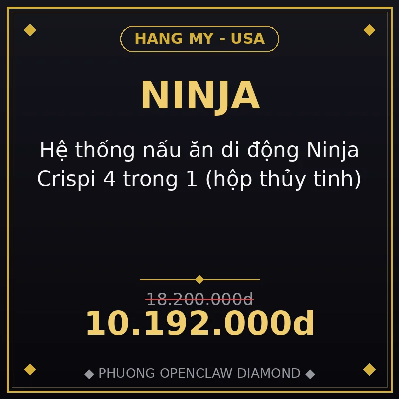 Hệ thống nấu ăn di động Ninja Crispi 4 trong 1 (hộp thủy tinh)