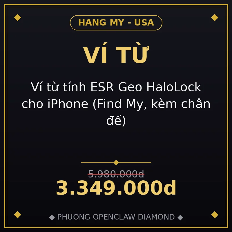 Ví từ tính ESR Geo HaloLock cho iPhone (Find My, kèm chân đế)