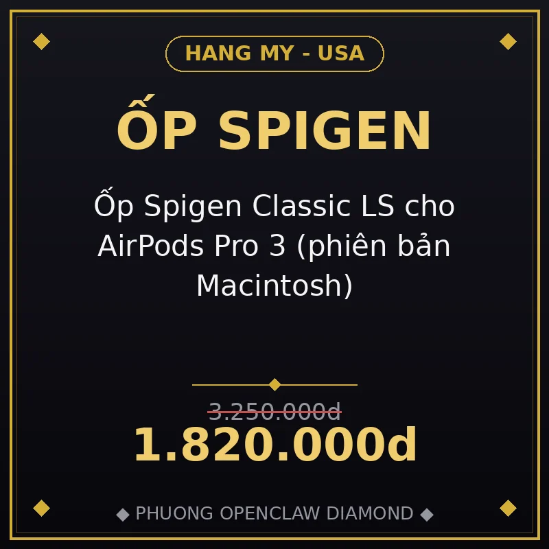 Ốp Spigen Classic LS cho AirPods Pro 3 (phiên bản Macintosh)