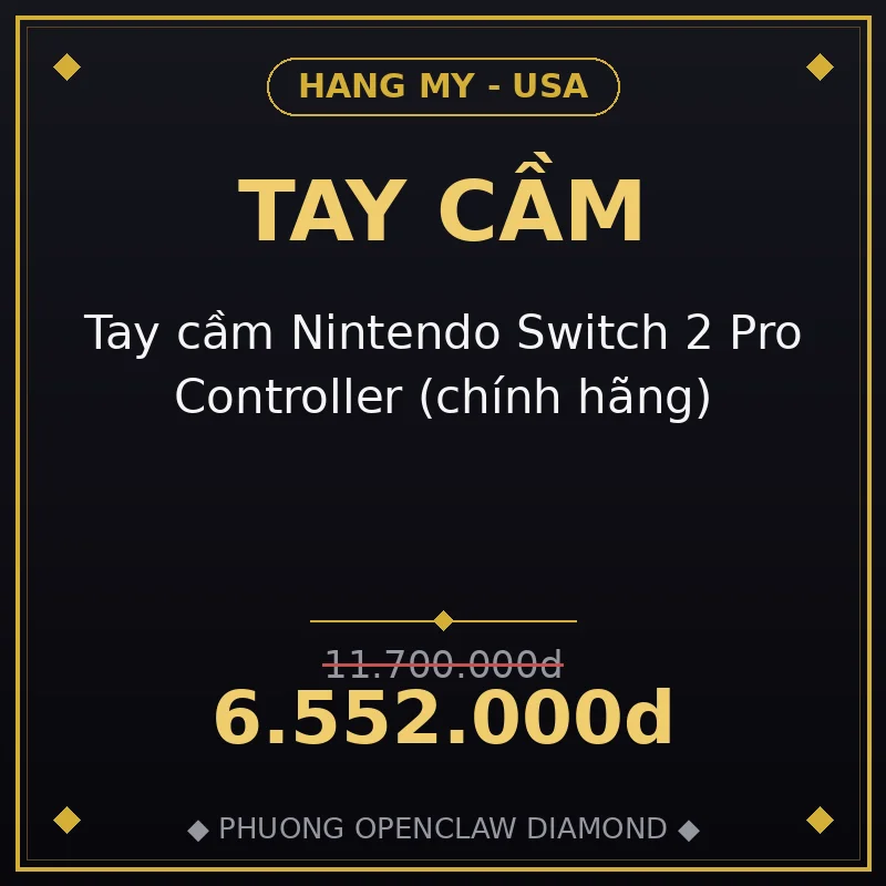Tay cầm Nintendo Switch 2 Pro Controller (chính hãng)
