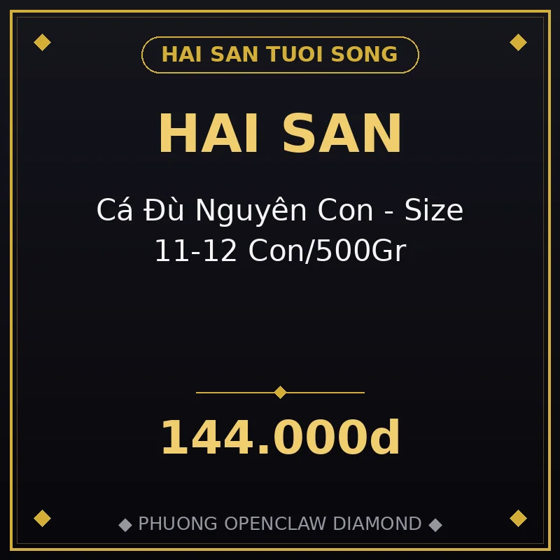 🐟 Cá Đù Nguyên Con - Size 11-12 Con/500Gr