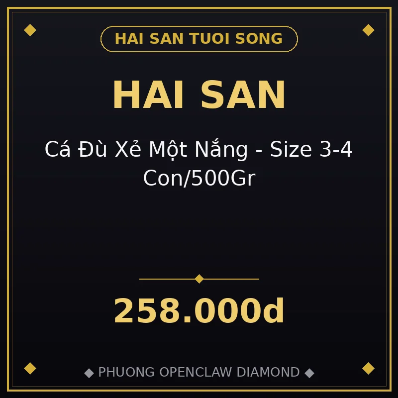 🐟 Cá Đù Xẻ Một Nắng - Size 3-4 Con/500Gr