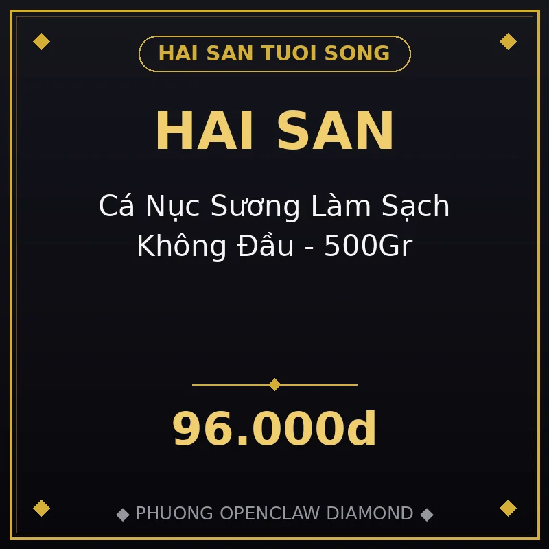 🐟 Cá Nục Sương Làm Sạch Không Đầu - 500Gr