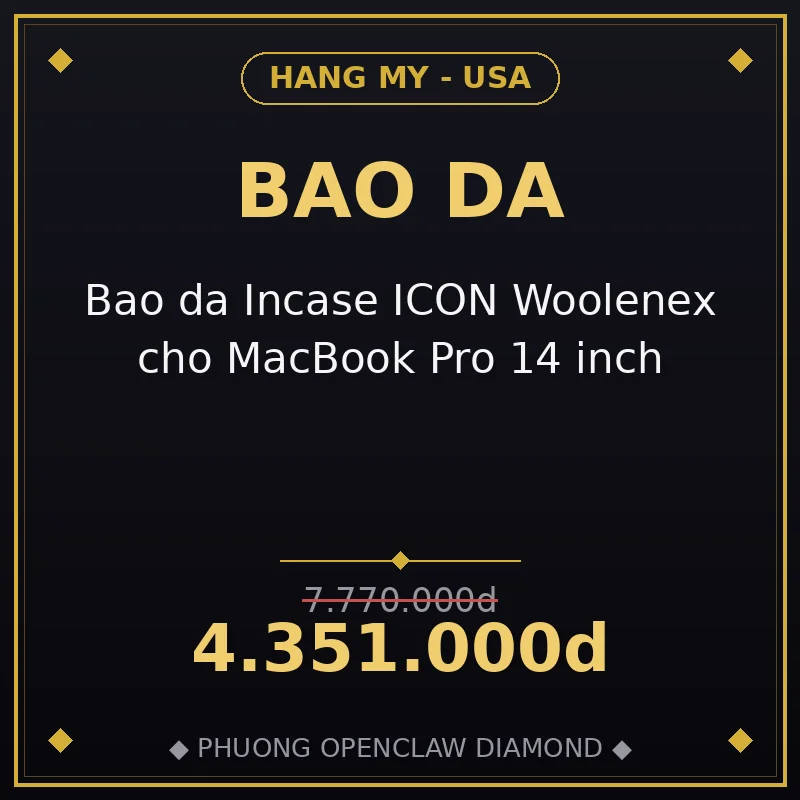 Bao da Incase ICON Woolenex cho MacBook Pro 14 inch
