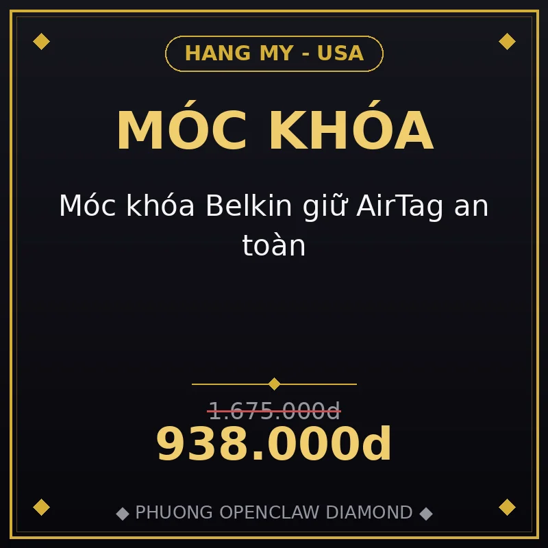 Móc khóa Belkin giữ AirTag an toàn