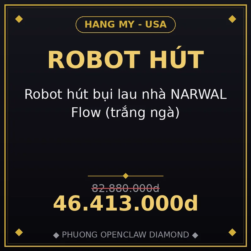 Robot hút bụi lau nhà NARWAL Flow (trắng ngà)