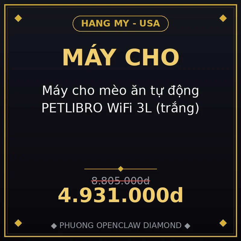 Máy cho mèo ăn tự động PETLIBRO WiFi 3L (trắng)