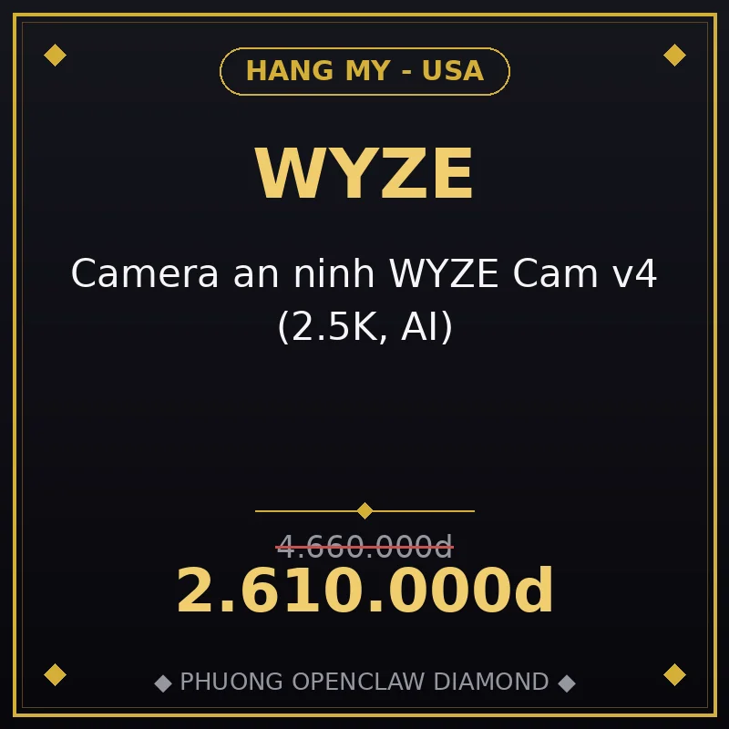 Camera an ninh WYZE Cam v4 (2.5K, AI)