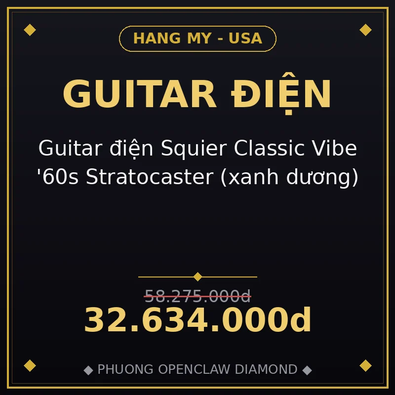Guitar điện Squier Classic Vibe '60s Stratocaster (xanh dương)