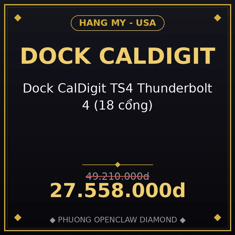 Dock CalDigit TS4 Thunderbolt 4 (18 cổng)