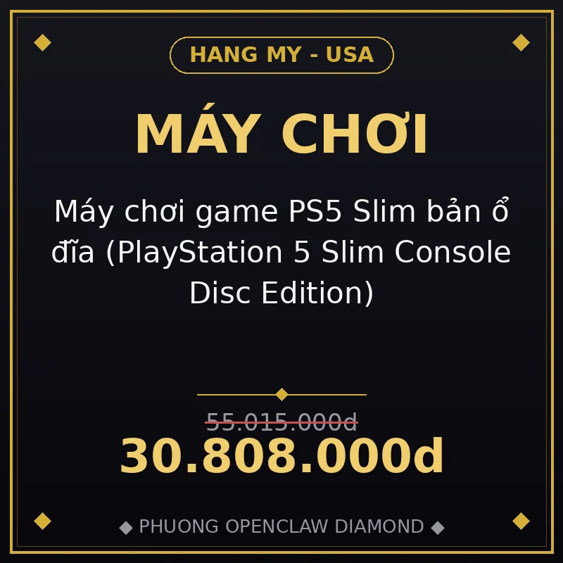 Máy chơi game PS5 Slim bản ổ đĩa (PlayStation 5 Slim Console Disc Edition)