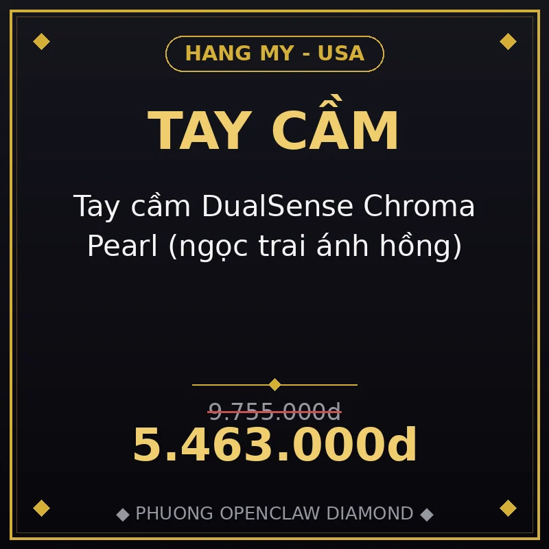 Tay cầm DualSense Chroma Pearl (ngọc trai ánh hồng)