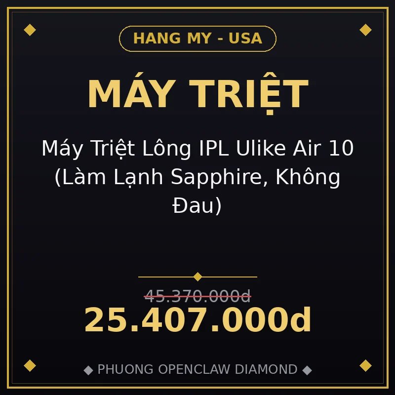 Máy Triệt Lông IPL Ulike Air 10 (Làm Lạnh Sapphire, Không Đau)
