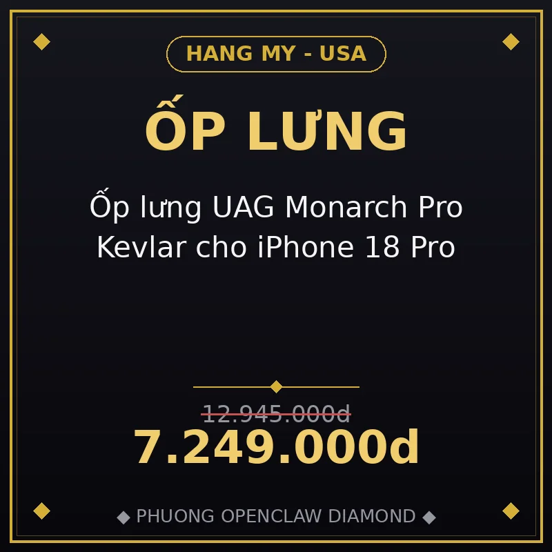 Ốp lưng UAG Monarch Pro Kevlar cho iPhone 18 Pro