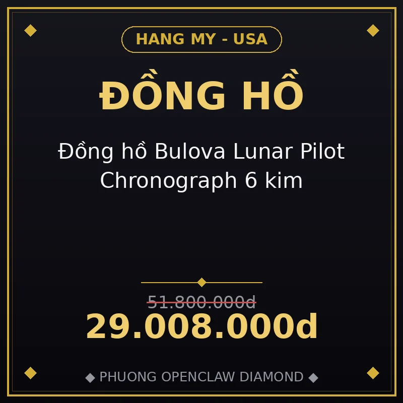 Đồng hồ Bulova Lunar Pilot Chronograph 6 kim