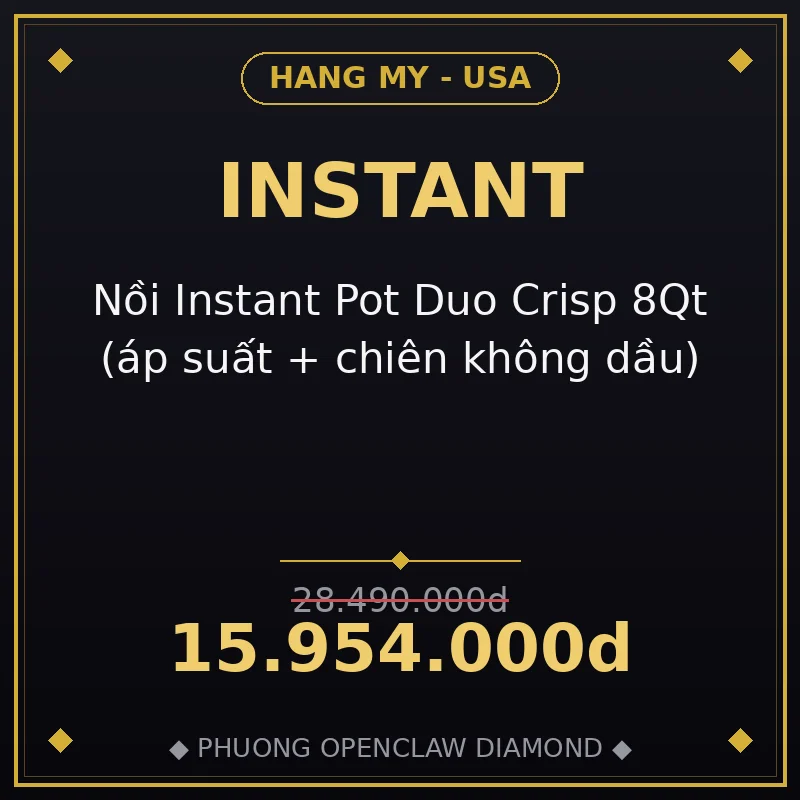 Nồi Instant Pot Duo Crisp 8Qt (áp suất + chiên không dầu)