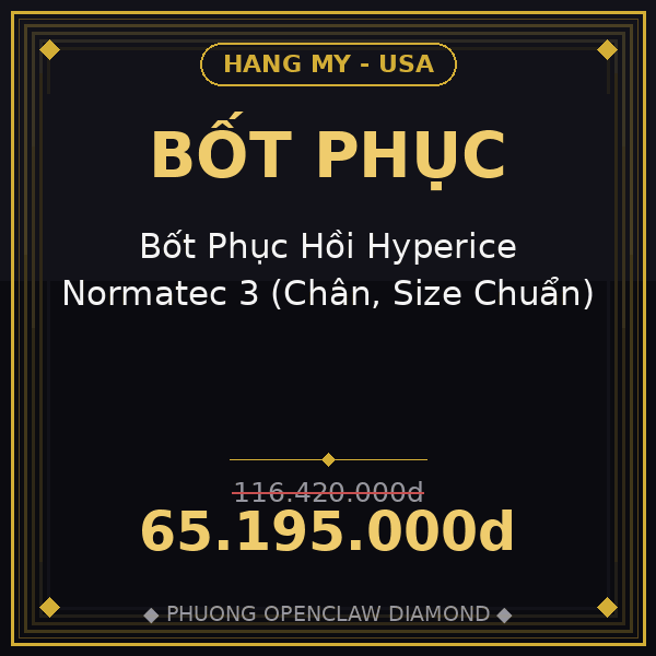 Bốt Phục Hồi Hyperice Normatec 3 (Chân, Size Chuẩn)