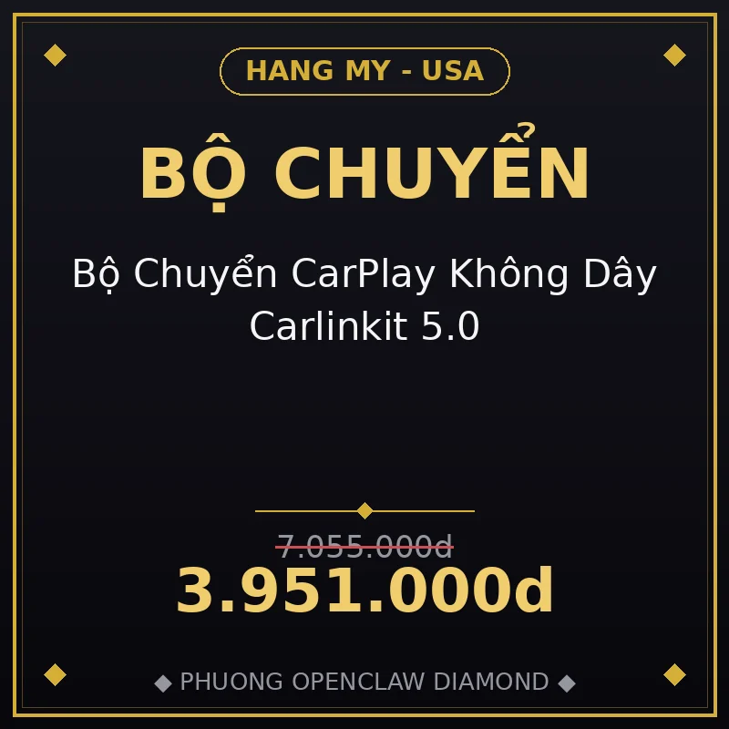 Bộ Chuyển CarPlay Không Dây Carlinkit 5.0