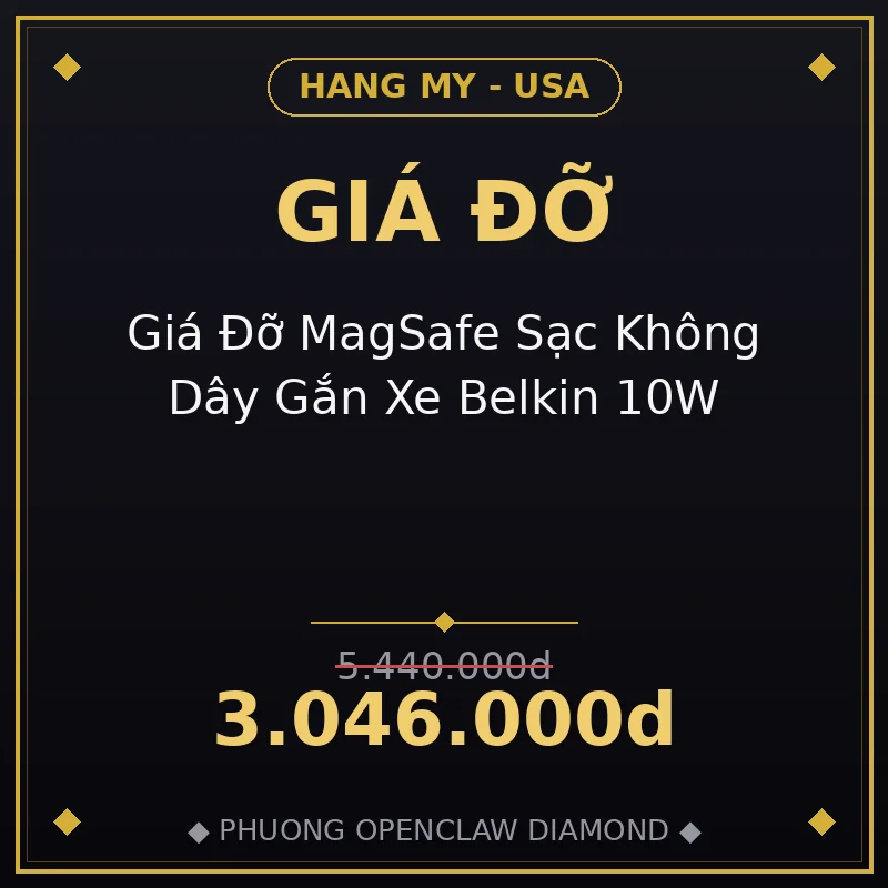 Giá Đỡ MagSafe Sạc Không Dây Gắn Xe Belkin 10W