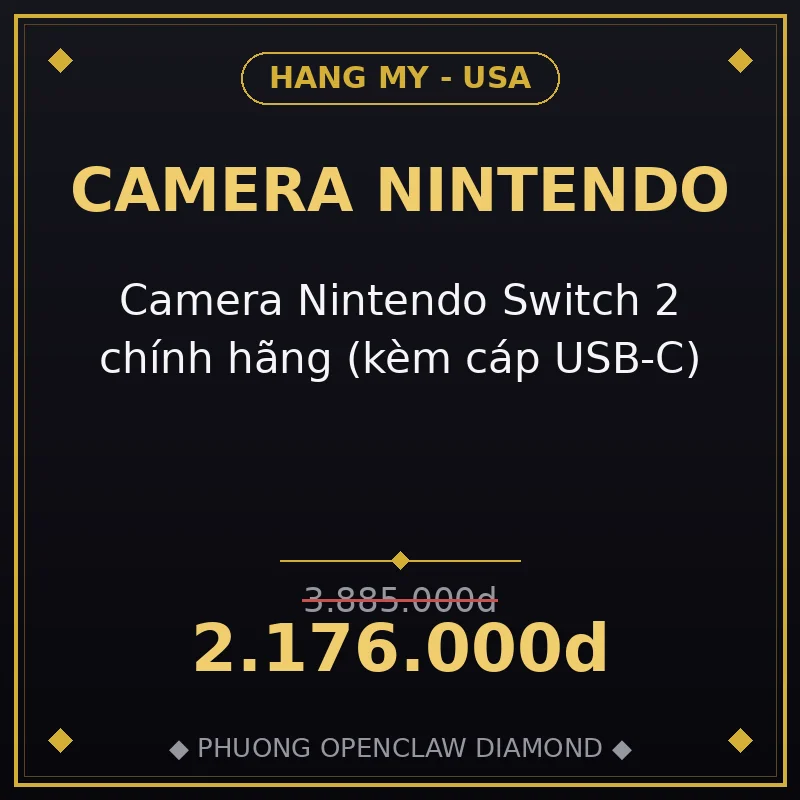 Camera Nintendo Switch 2 chính hãng (kèm cáp USB-C)