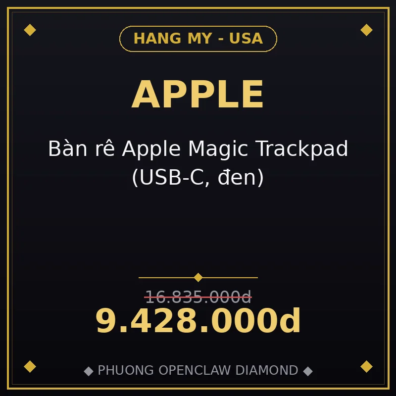 Bàn rê Apple Magic Trackpad (USB-C, đen)