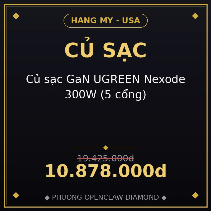Củ sạc GaN UGREEN Nexode 300W (5 cổng)